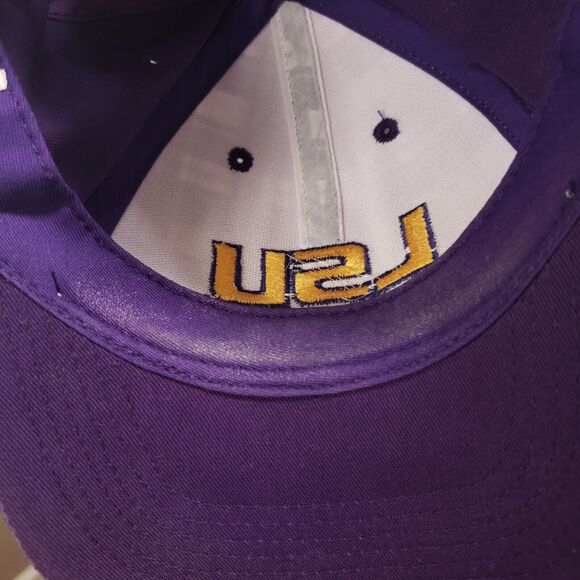 LSU Baseball Hat Captivating Headwear NCAA Purple Plaid Cap OSFA Embroidered - Picture 7 of 8